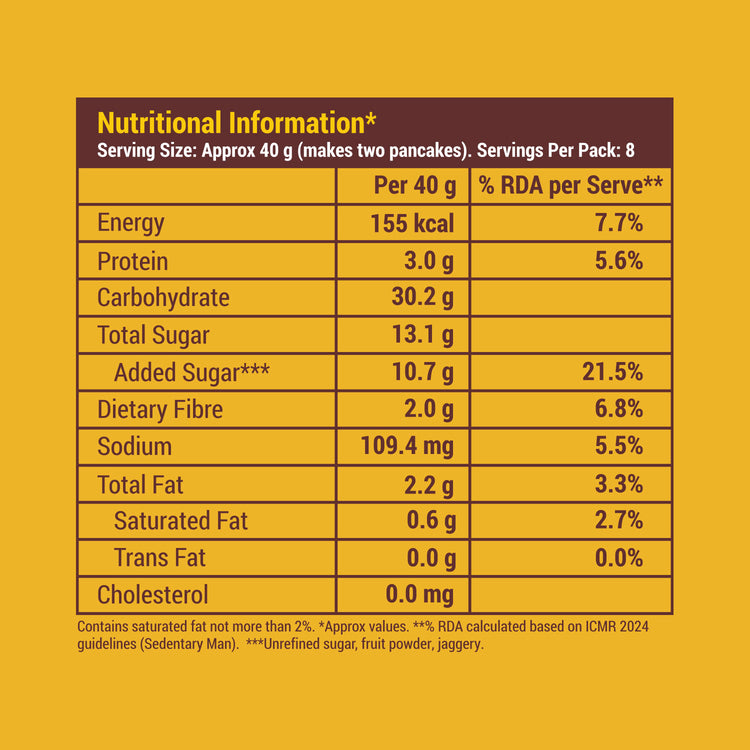 Slurrp Farm Pancake Banana Choco-Chip Millet Pancake Mix 300-gm Family Pack (Stock Up & Save)