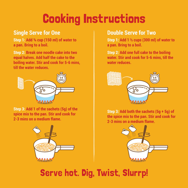 Instant Noodles - Serves 4 (Pack of 2)