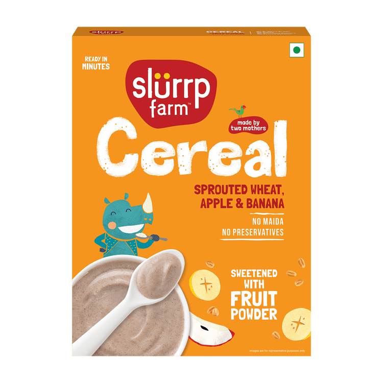Slurrp Farm Cereal Instant Healthy Cereal | Wheat, Apple & Banana Cereal
