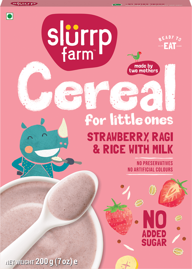 Rabitat Flask + Strawberry Ragi Rice Cereal