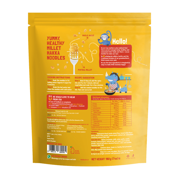 Slurrp Farm Millet Noodles Combo - Classic Masala & Mild Masala