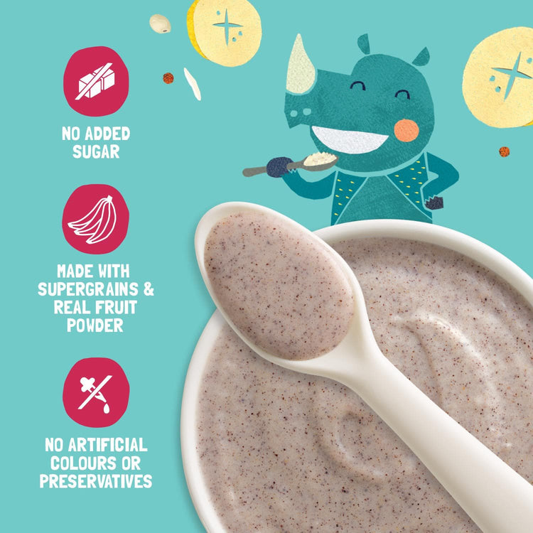 Slurrp Farm Cereal pack of 1 Banana, Ragi and Rice Cereal with Milk