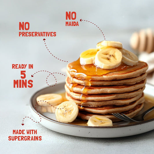 Slurrp Farm Pancake Banana Choco-Chip Millet Pancake Mix | No Maida | Pack of 3