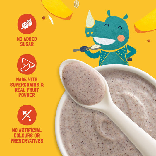 Slurrp Farm Cereal pack of 1 Mango, Ragi and Rice Cereal with Milk