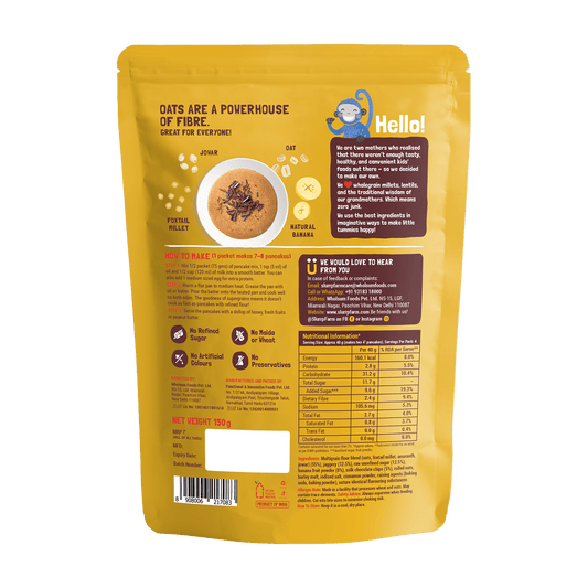 Slurrp Farm Pancake Banana Choco-Chip Millet Pancake Mix | No Maida