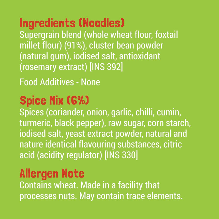 Slurrp Farm pack of 1 Millet Noodles - Mild Masala