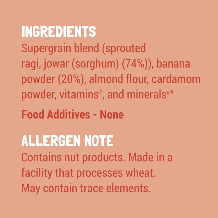 Slurrp Farm Baby Cereal TRIAL PACK - Ragi, Almond and Banana Cereal | Porridge Mix, 50g