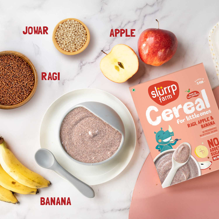 Slurrp Farm Cereal pack of 1 Ragi, Apple & Banana Cereal