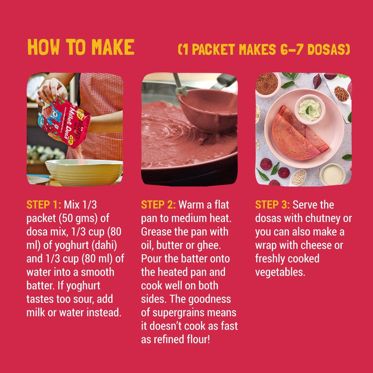 Slurrp Farm combo-dosa Beetroot Multigrain Millet Dosa Mix