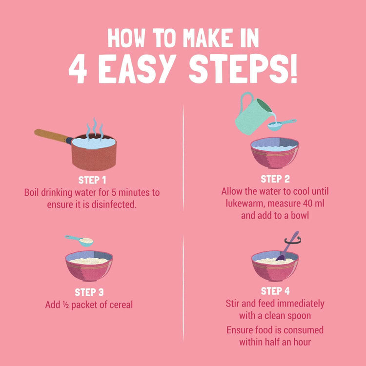 Slurrp Farm Baby Cereal TRIAL PACK - Ragi & Rice Cereal: Strawberry (No Added Sugar)