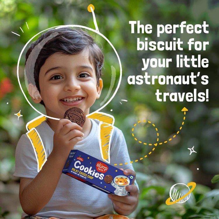 Slurrp Farm Cookies Pack of 1 Milky Choco Chip Cookies I Yummy Biscuit