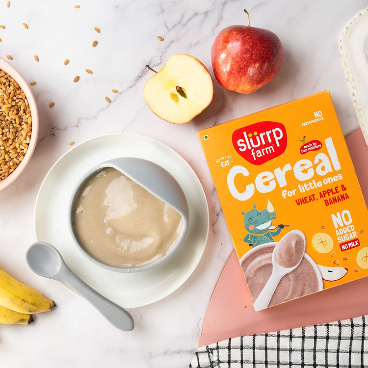 Slurrp Farm Instant Healthy Cereal | Wheat, Apple & Banana Cereal