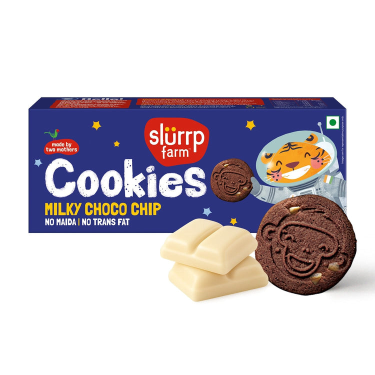 Slurrp Farm Cookies Pack of 1 Milky Choco Chip Cookies I Yummy Biscuit