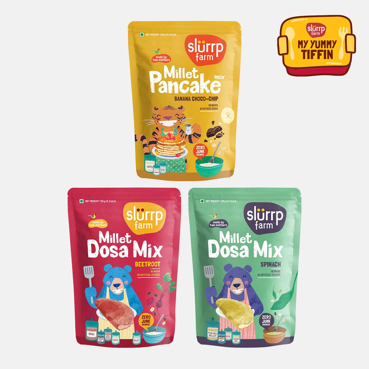 Slurrp Farm Millet Pancake Mix & Multigrain Millet Dosa Mix Combo