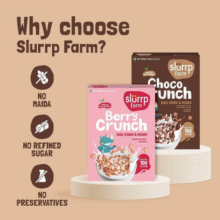 Slurrp Farm Chocolate & Berry Crunch Cereal Combo