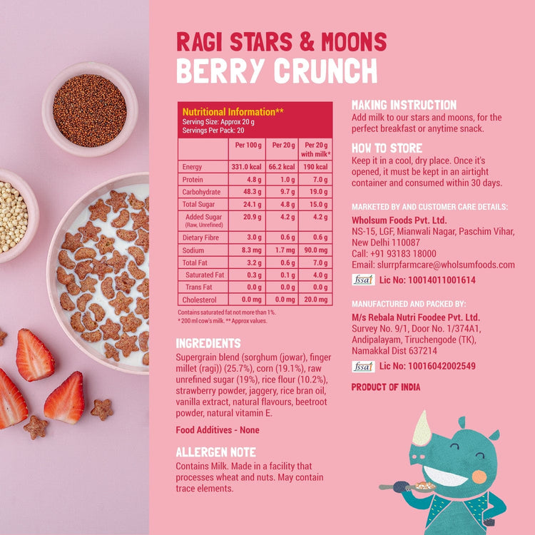 Slurrp Farm Chocolate & Berry Crunch Cereal Combo