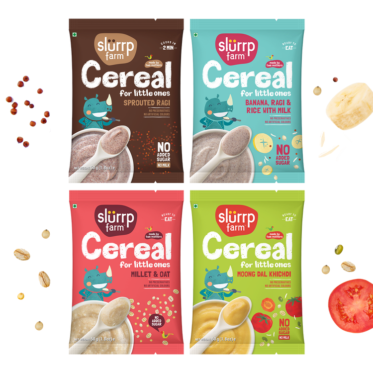 Slurrp Farm Cereal Cereal Trial Packs Combo (Pack of 4)