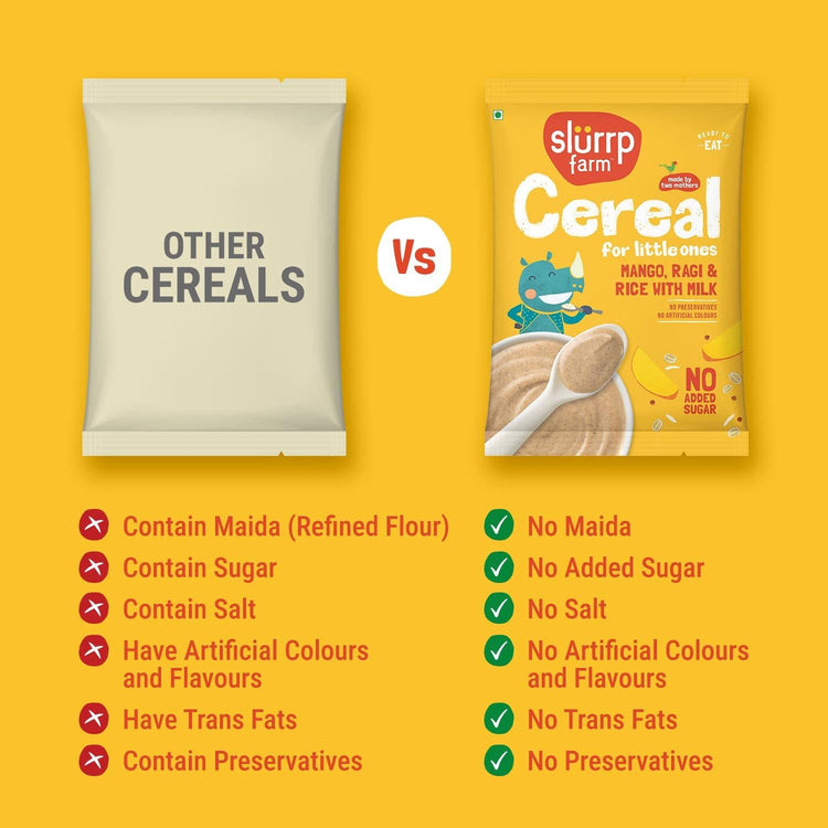 Slurrp Farm Cereal Cereal Trial Packs Combo (Pack of 6)