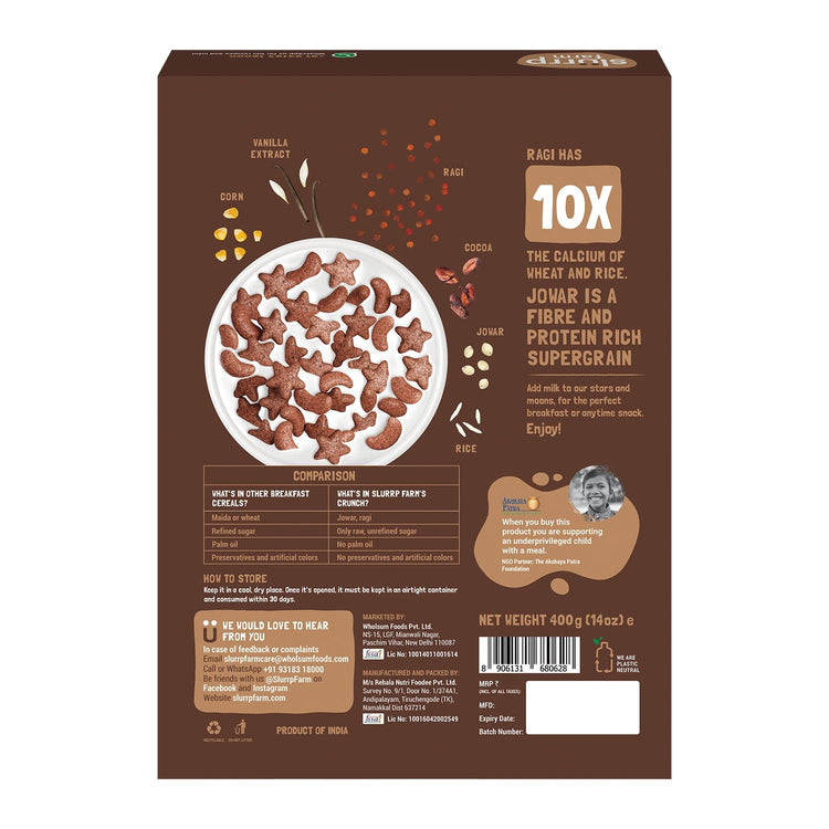 Slurrp Farm Choco Crunch - Ragi Stars and Moons