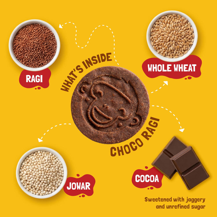 Slurrp Farm Cookies Choco Ragi Cookies | Yummy Multigrain Biscuits