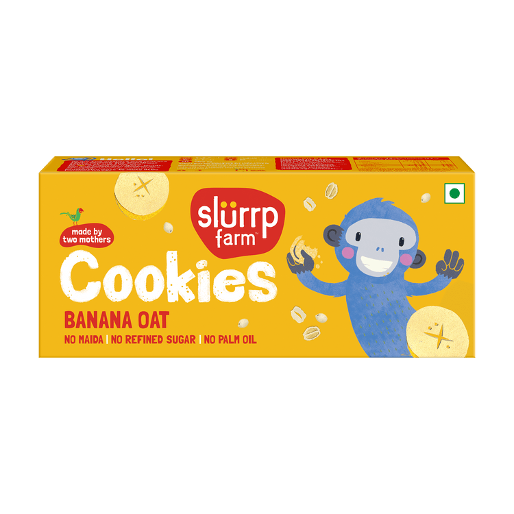Slurrp Farm Cookies Slurrp Farm Yummy No Maida No Palm Oil Banana Oat Cookies