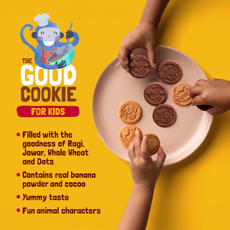 Slurrp Farm Slurrp Farm No Maida Choco Ragi and Banana Oat Cookie Combo Pack of 2