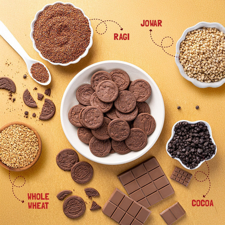 Slurrp Farm Slurrp Farm No Maida Choco Ragi and Banana Oat Cookie Combo Pack of 2