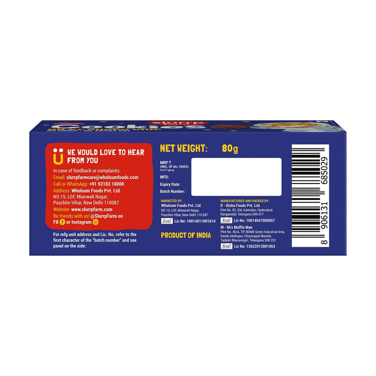 Slurrp Farm Cookies Pack of 1 Milky Choco Chip Cookies