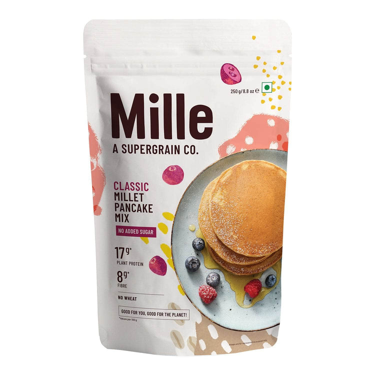 Mille Website Classic Pancake mix, 0 Sugar | No maida, 17g Protein