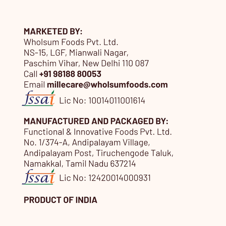 Mille Supergrain 100% Whole Grains (Rice Substitute) Combo - Little Millet & Foxtail Millet