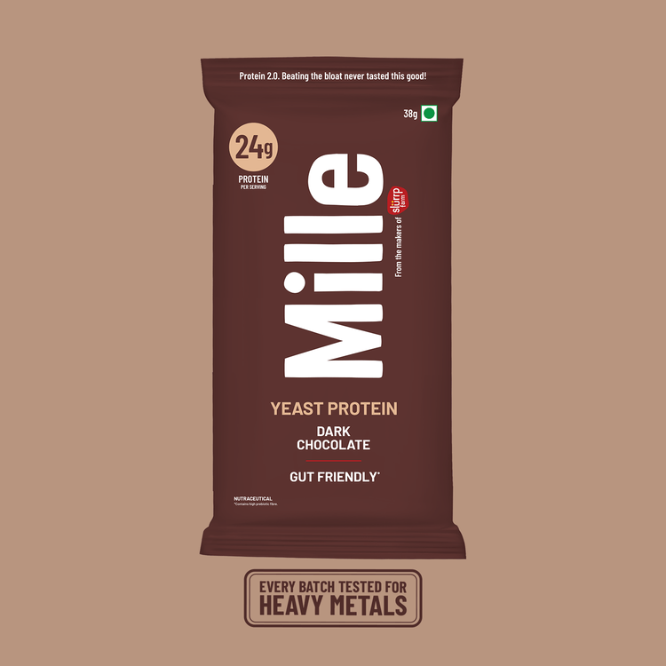 Slurrp Farm Mille Plant Protein | 24g/Scoop | Chocolate | Fermented Yeast Protein | No Bloat I Vegan | Trial Pack