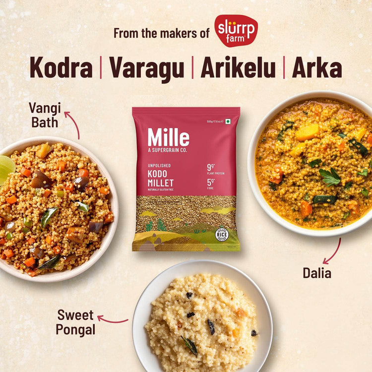Mille Website Kodo Millet (Kodra/Arikelu) Fasting Friendly | No Soaking required