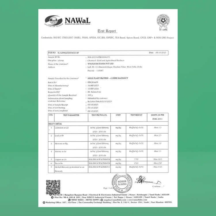 Slurrp Farm msd_ Mille Plant Protein | 25g/Scoop | Coffee Hazelnut | Fermented Yeast Protein | No Bloat I Vegan | 500g