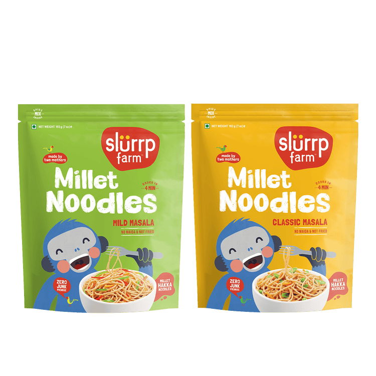 Slurrp Farm Millet Noodles Combo - Classic Masala & Mild Masala