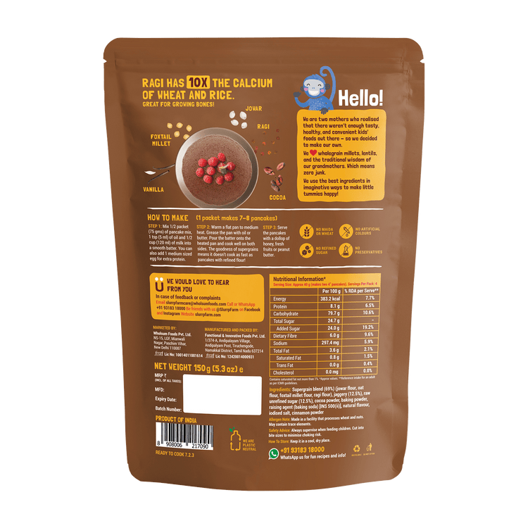Slurrp Farm Chocolate Pancake Chocolate Millet Pancake
