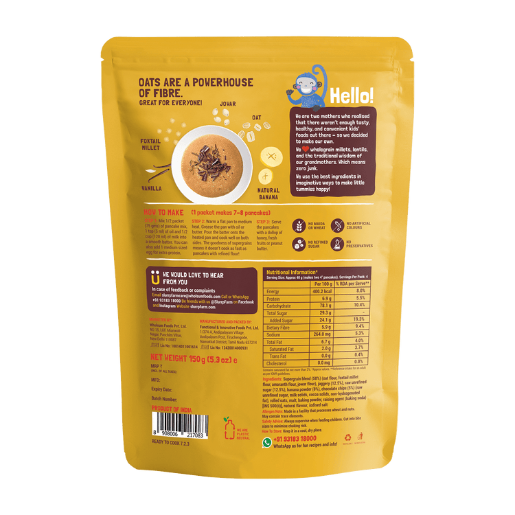 Slurrp Farm Banana Choco-Chip Millet Pancake