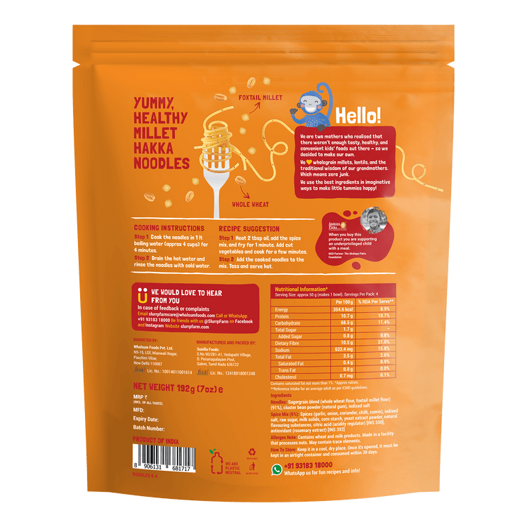 Slurrp Farm Millet Noodles - Curry Masala