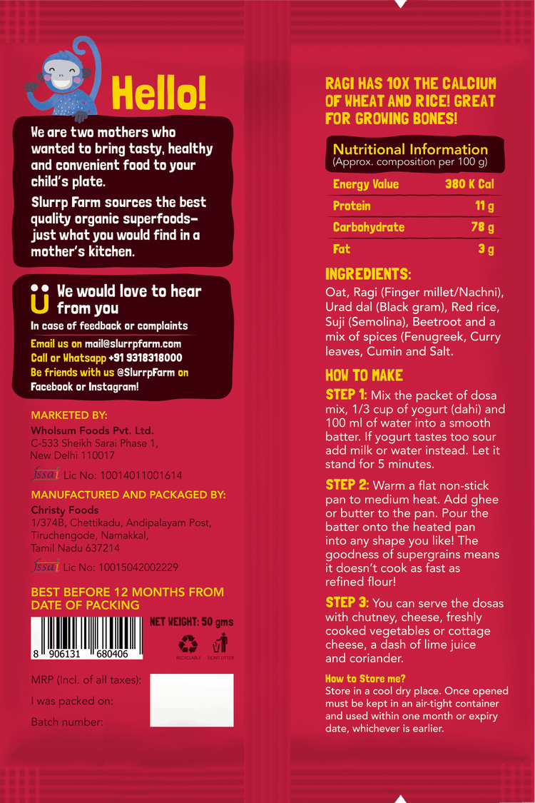 Slurrp Farm Pancakes & Dosas Trial Pack Combo