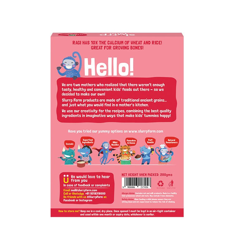 Slurrp Farm Baby Cereal TRIAL PACK - Organic Ragi & Rice Cereal: Strawberry | 50g