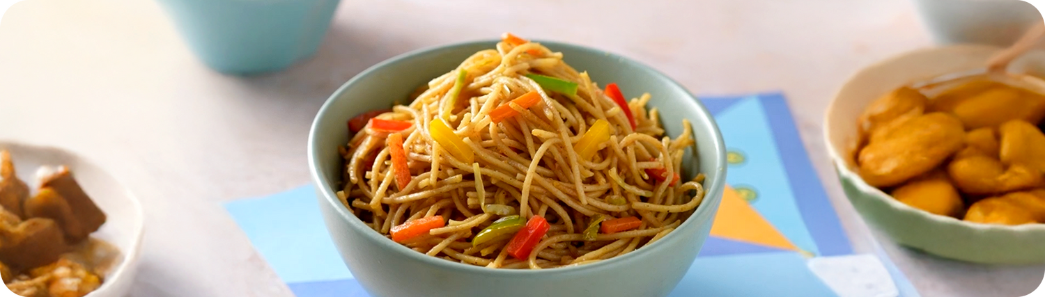 Vegetable Chowmein with Millet Noodles