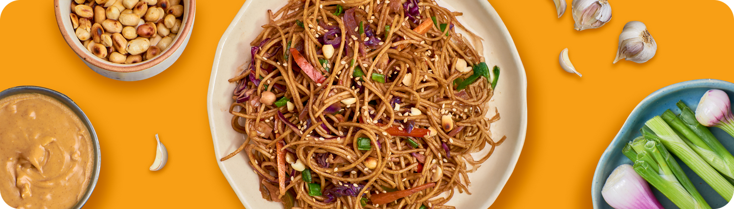 Peanut Sesame Vegetable Hakka Noodles