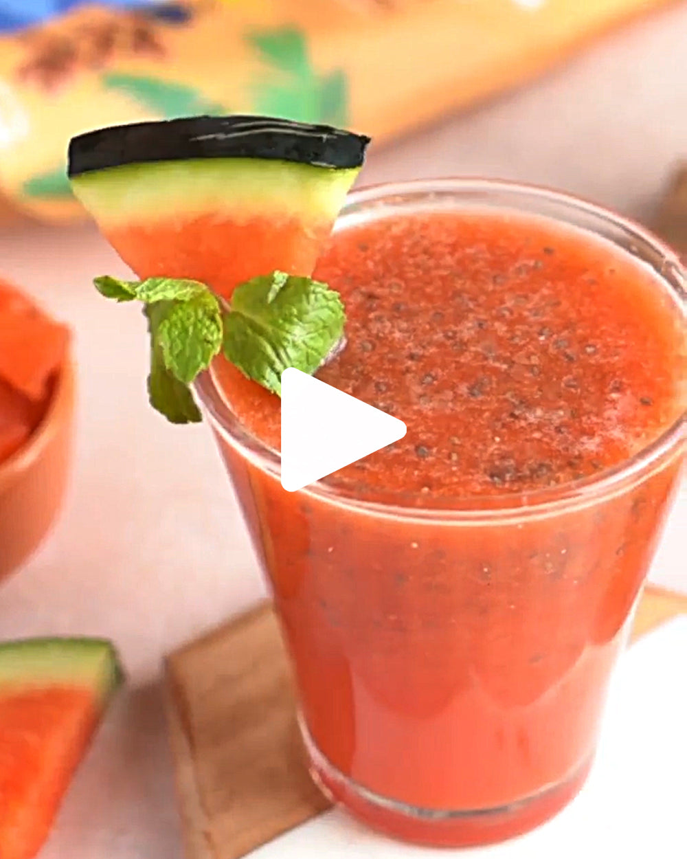Watermelon Cooler with Chia