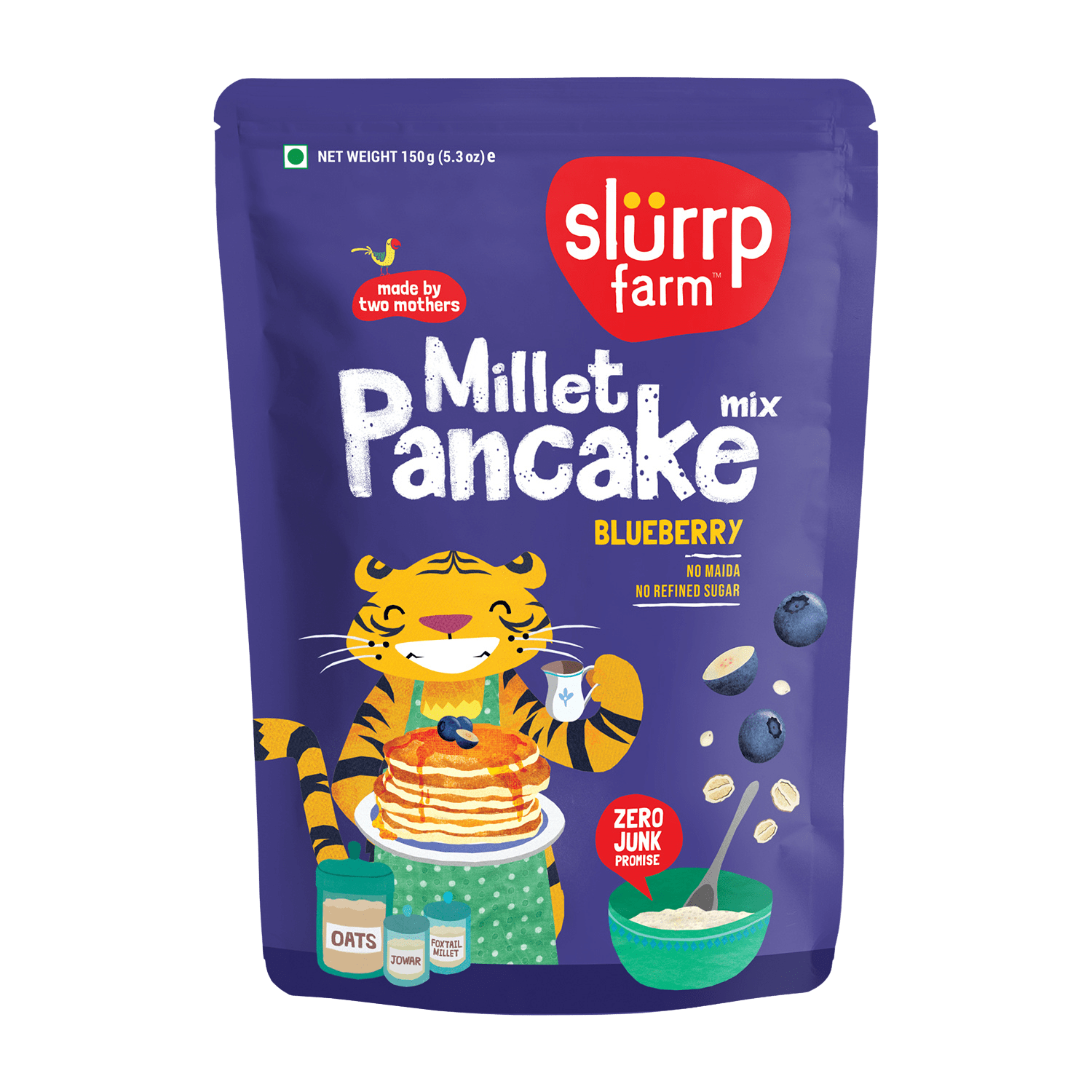 Slurrp Farm Blueberry & Classic Combo: Millet Pancake (Pack of 2)