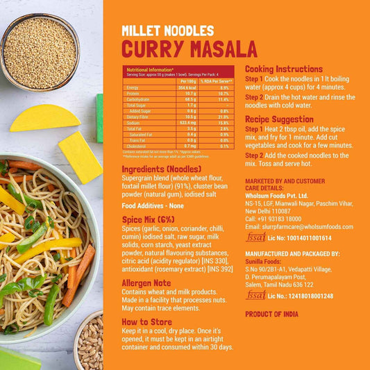 Slurrp Farm Millet Noodles - Pack of 3 Flavours