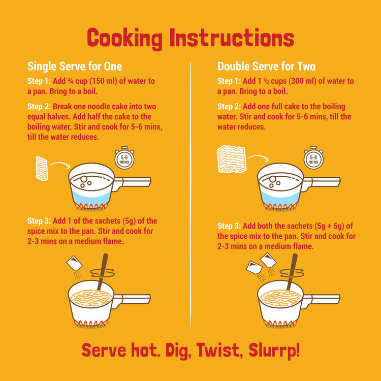 Instant Noodles Serves 8  (pack of 4)