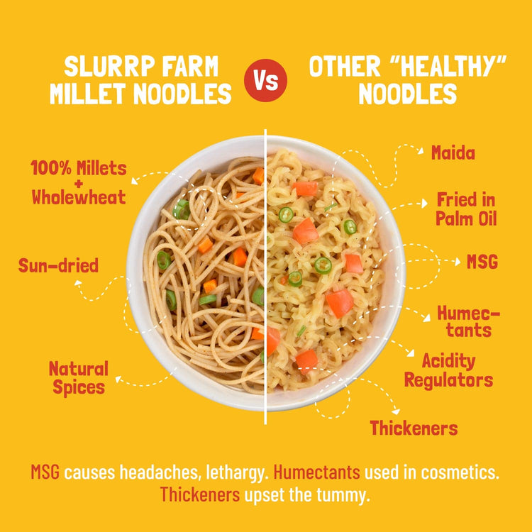 Slurrp Farm Millet Noodles - Pack of 3 Flavours