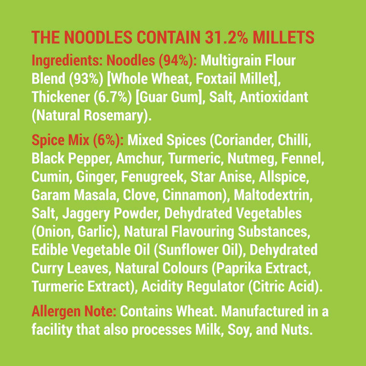 Slurrp Farm Hakka Noodle Mild Masala – Serves 8 (384 gms)