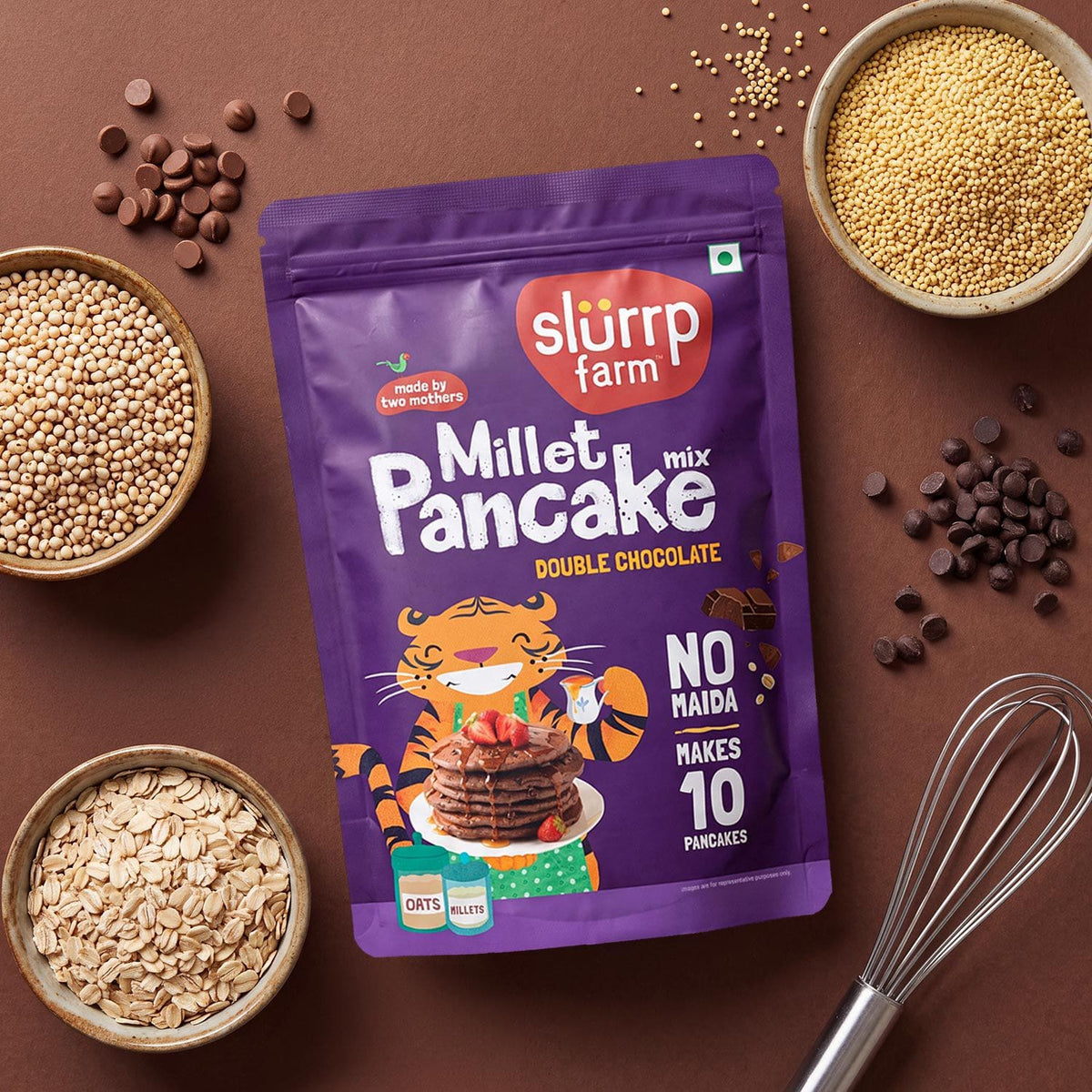 Slurrp Farm Pancake Double Chocolate Millet Pancake Mix