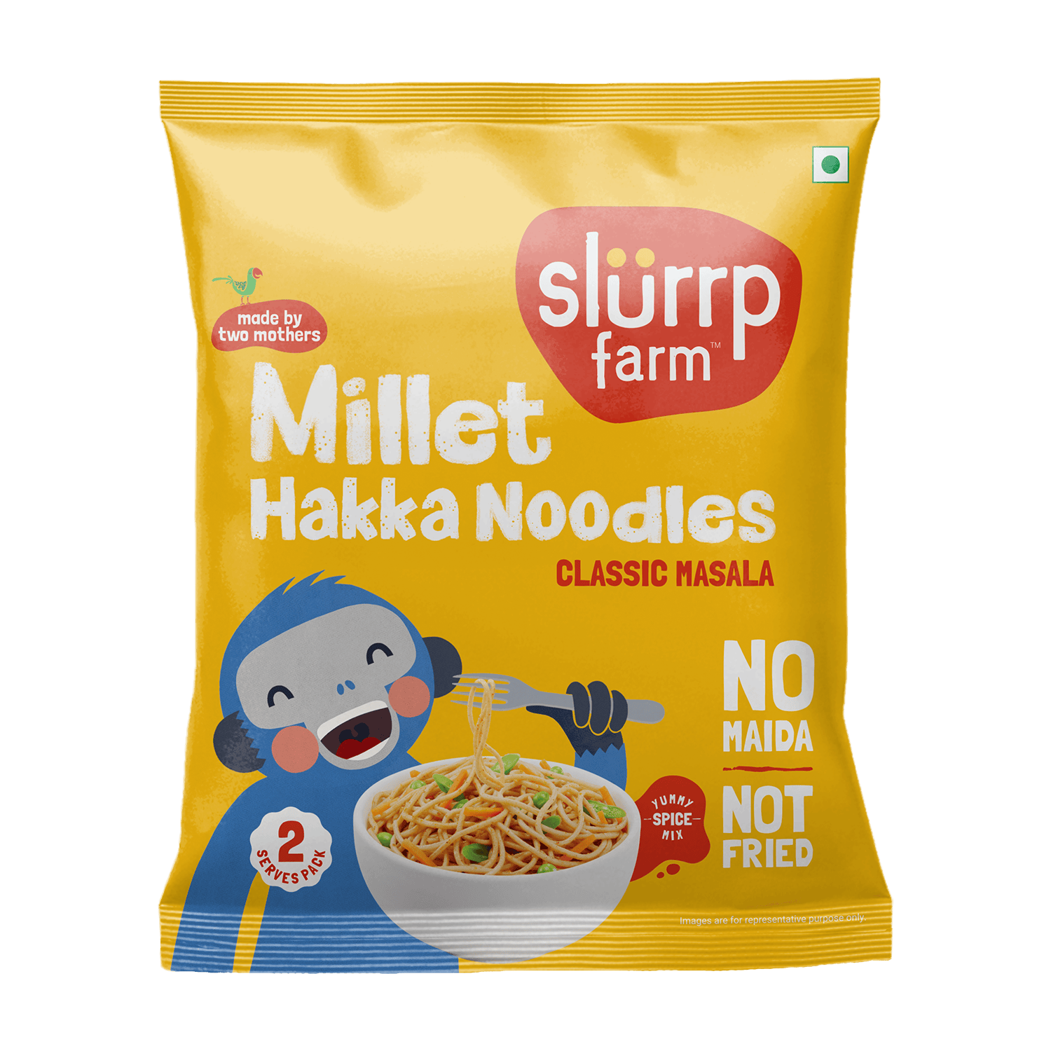Slurrp Farm Instant Noodle Classic Masala – Serves 2 (96 gms)