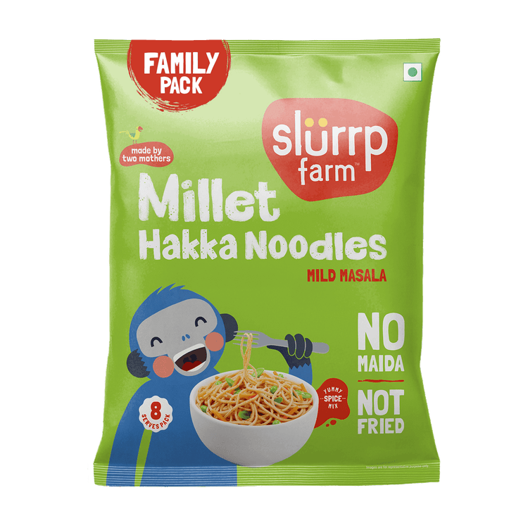 Slurrp Farm Hakka Noodle Mild Masala – Serves 8 (384 gms)